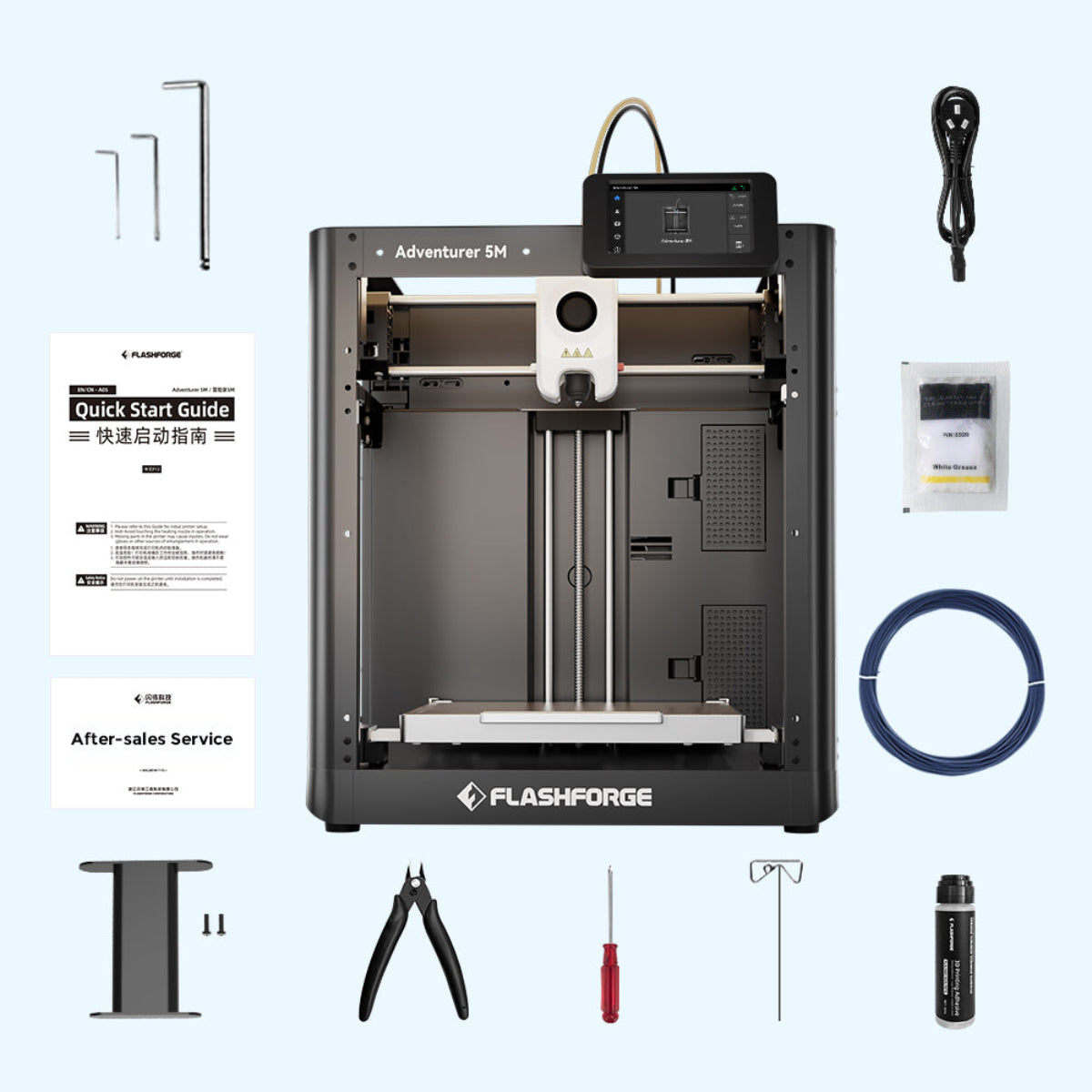 Flashforge Adventurer 5M 3D Printer, 600mm/s High Speed, Beginner-friendly